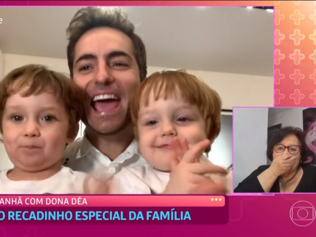 Thales-Bretas-com-os-filhos-Gael-e-Romeu-e-Dea-Lucia-mae-de-Paulo-Gustavo-no-Mais-Voce-1024x768