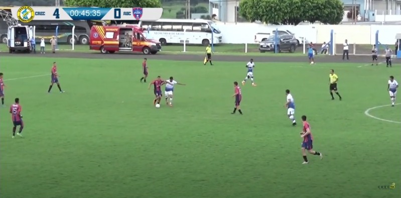 Print da partida transmitida pelo canal CRECTV