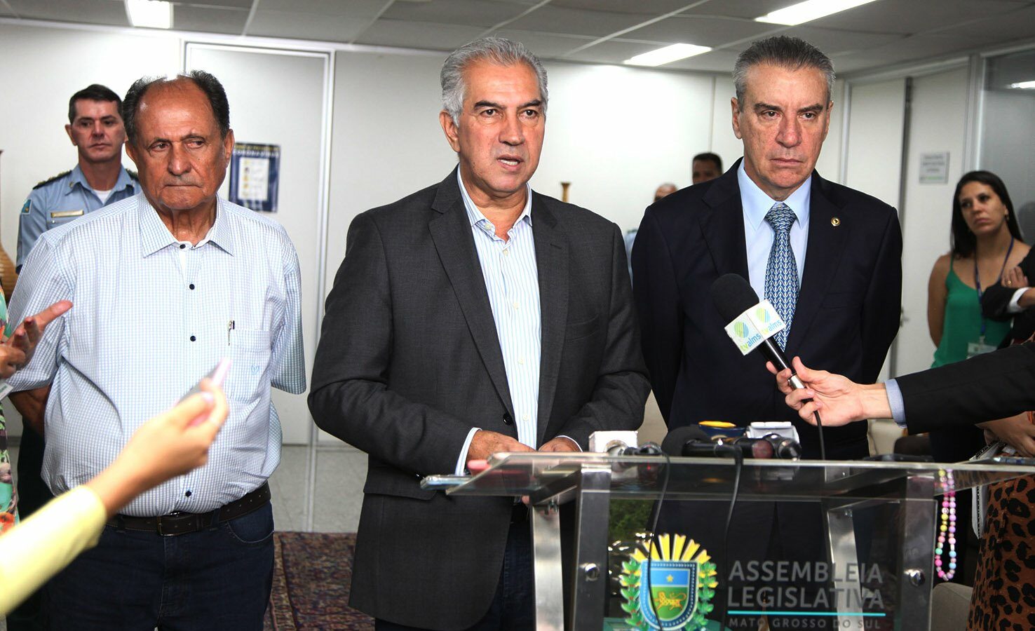 Zé Teixeira, Reinaldo Azambuja e Paulo Correa - Foto: ALEMS