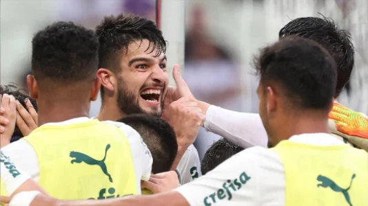 López fez um dos gols da vitória do Palmeiras por 2 a 1 contra o Ceará pelo Brasileirão (Cesar Greco / Palmeiras)