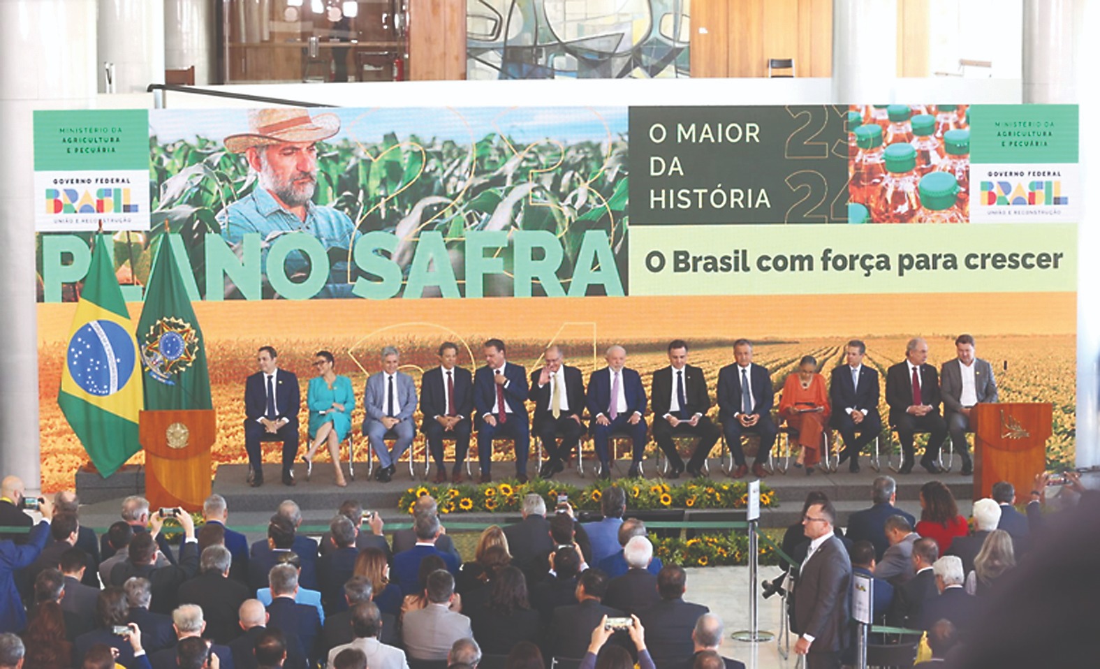 Foto: Apresentação do Plano
Safra, na terça-feira/ivulgação/Ministério da Agricultura e Pecuária