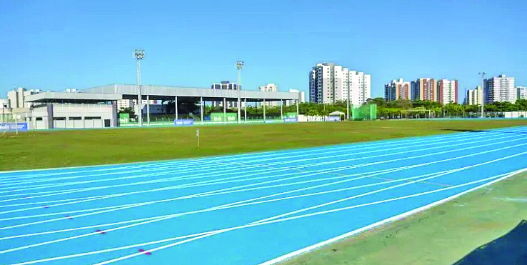 Foto: Imagem da pista da
Unit, em Aracaju,
palco do Brasileiro
Sub-18 de Atletismo / Unit/Divulgação