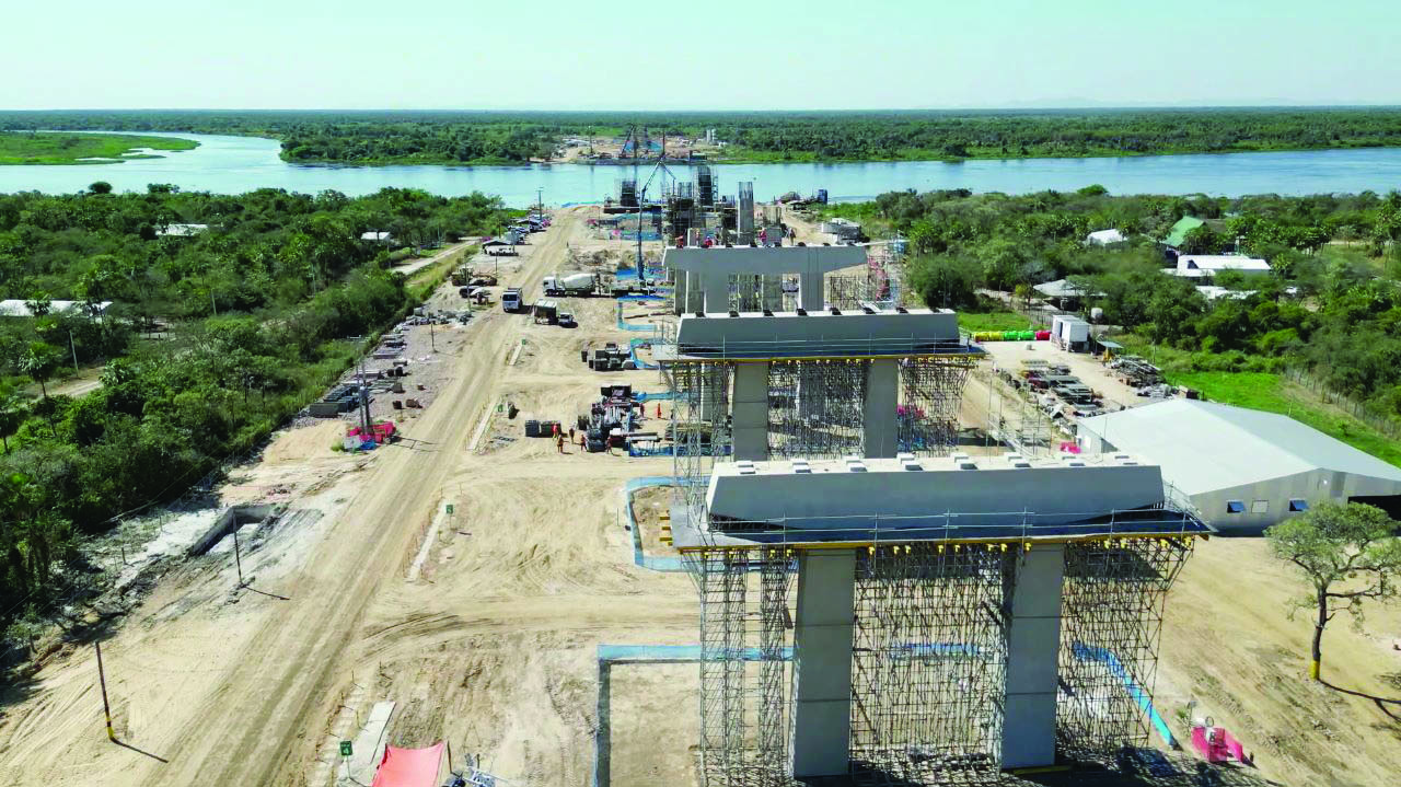 Foto: Estrutura da ponte da
Rota Bioceânica/Toninho Ruiz
