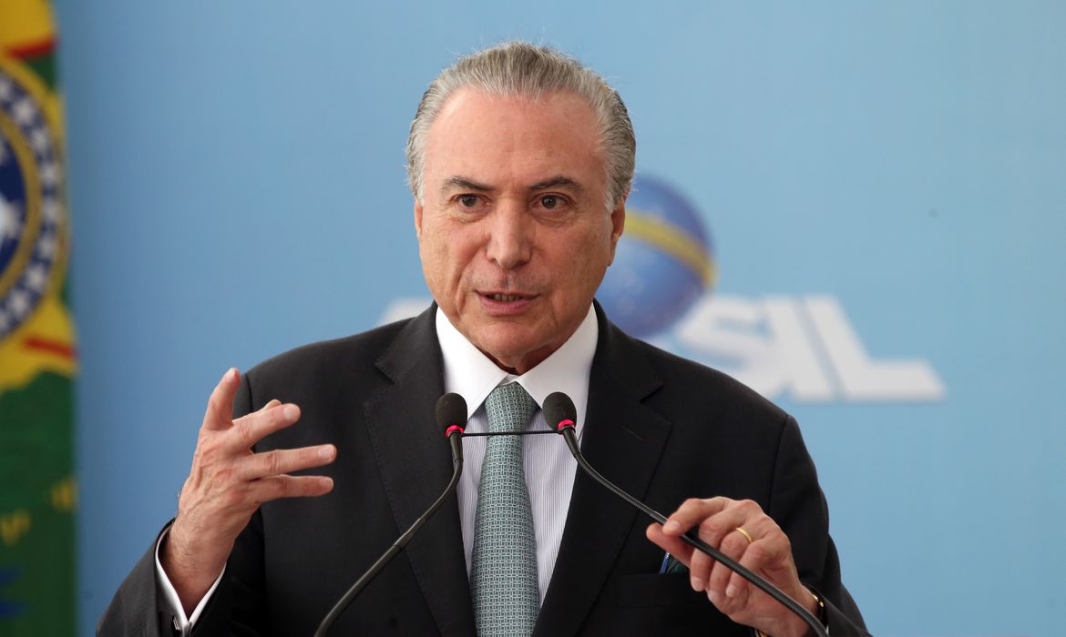 Michel Temer e Mario Abdo Benítez assinaram declaração para construção da ponte da Rota Bioceânica em 2018  | Foto: Antonio Cruz/Agência Brasil