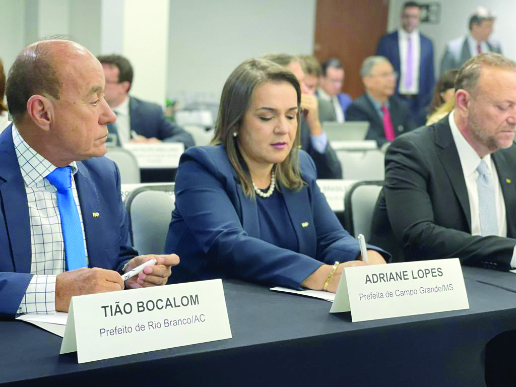 Foto: Prefeita Adriane
Lopes reunida com
outros prefeitos,
em Brasília/Divulgação