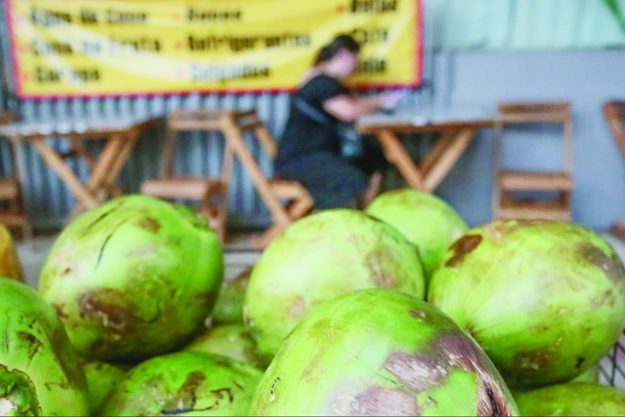 Foto: 500 ml de água de coco sai por R$ 8/Marcos Maluf