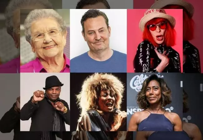 Tina Turner, MC Marcinho, Matthew Perry e Palmirinha também estão entre as perdas do ano.|Foto: Reprodução