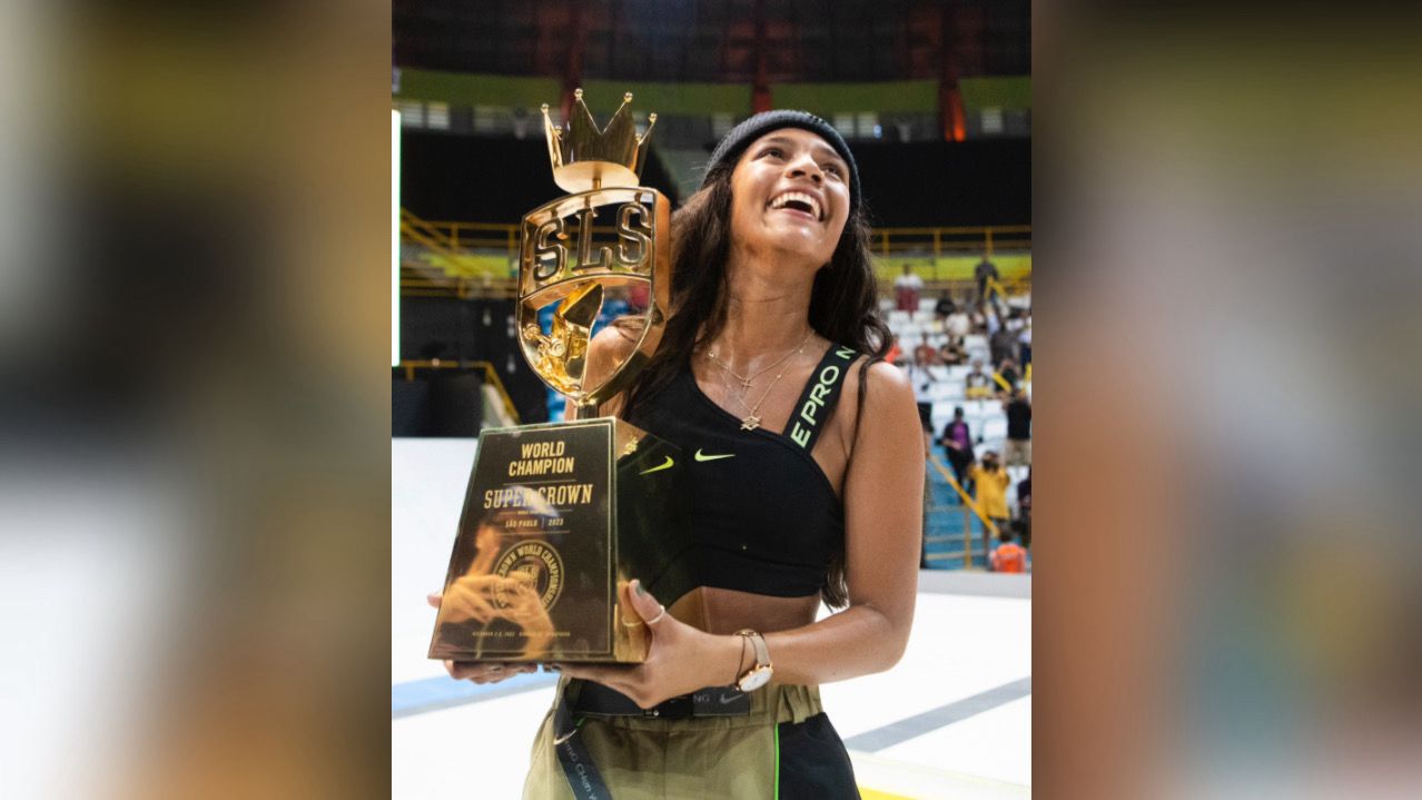 Foto: Rayssa Leal (foto) e Giovanni Vianna brilham no Ginásio do Ibirapuera/Reprodução - X/StreetLeague