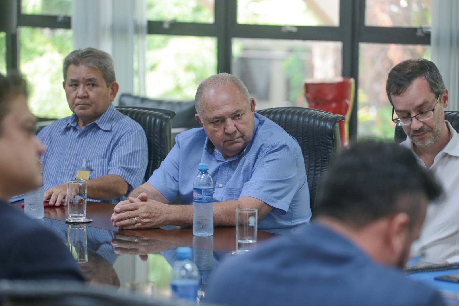 Representantes do
Consórcio Guaicurus
destacam necessidade
do reajuste. Foto: Marcos Maluf