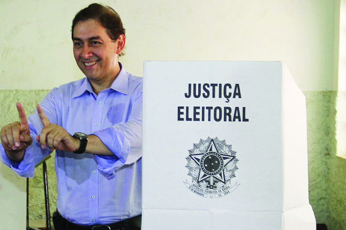 Alcides Bernal durante a eleição de 2012, que o elegeu a prefeito de Campo Grande.| Reprodução