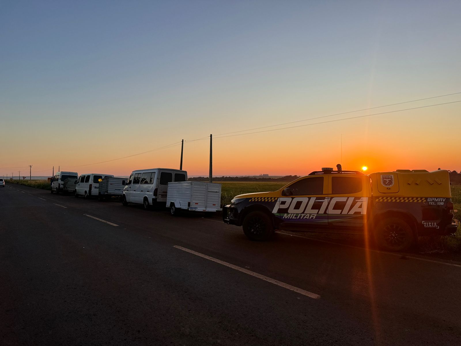 Polícia Militar Rodoviária apreende comboio com mercadorias ilicitas
