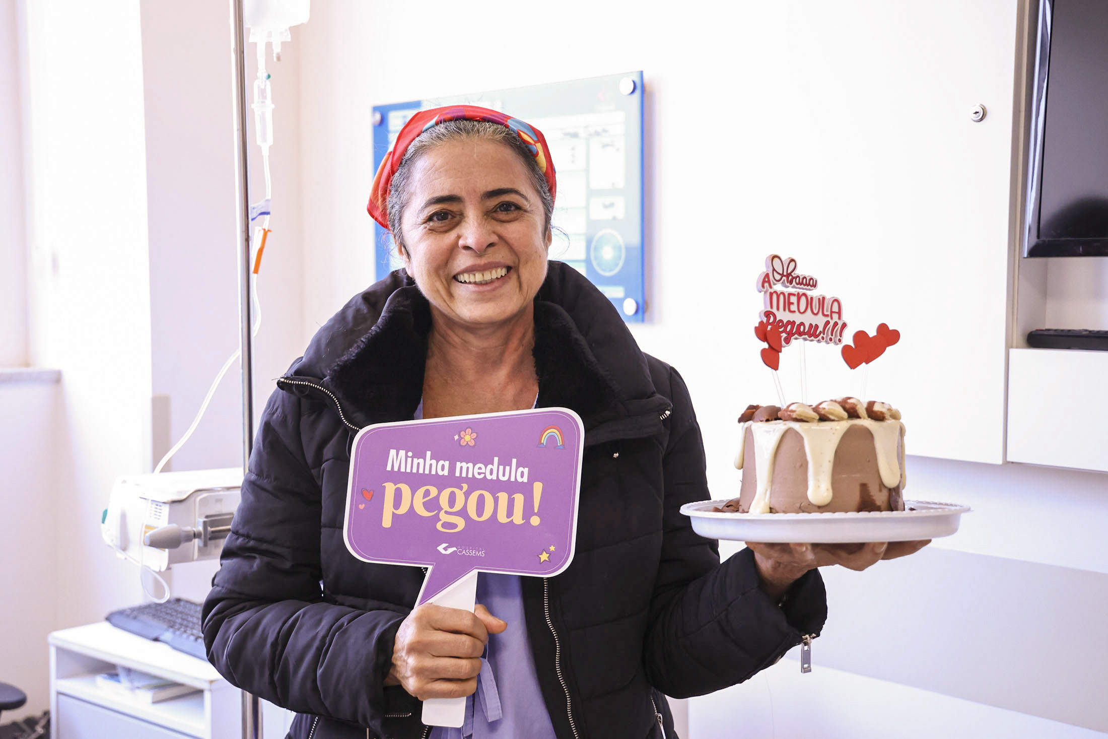 Foto: Com os olhos brilhando e um sorriso límpido, foi assim que Pureza Barbosa Coutinho, 59 anos, recebeu a notícia da sua alta, na última terça-feira (30)/Assessoria Cassems