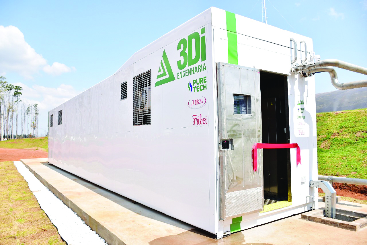 Usina de
biometano do
frigorífico JBS 
(Foto: Governo de MS)