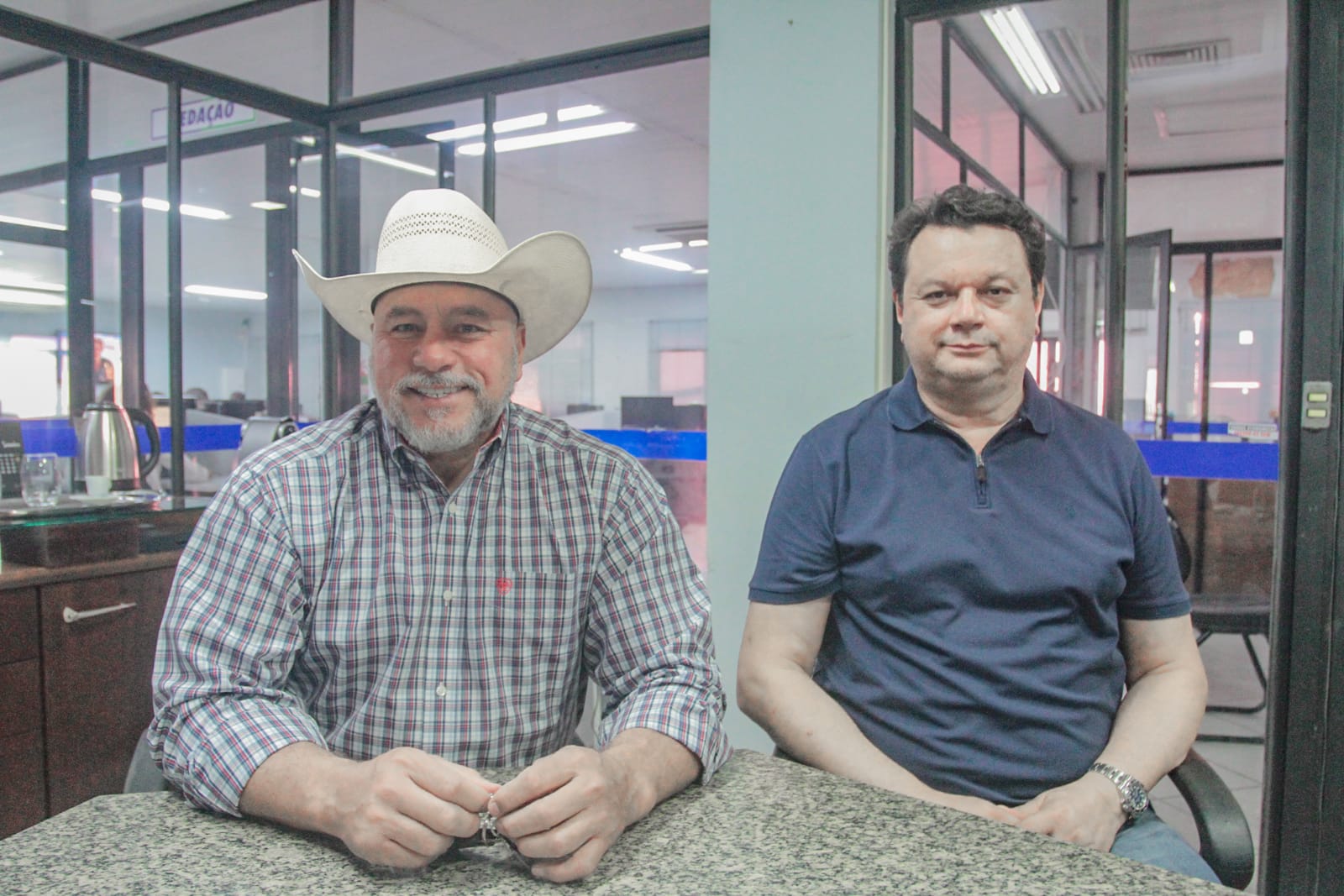 Adriano Moraes, presidente da PBR Brasil e Paulo Matos, presidente Nelore MS - Foto: Marcos Maluf