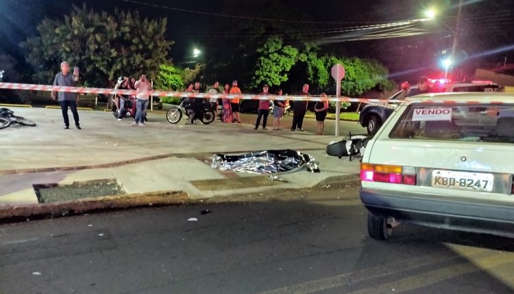 Motociclista morre ao colidir com carro que teria invadido preferencial em Dourados