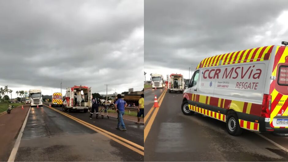 Menino de 8 anos morre após ser atropelado por moto na BR-163, em Rio Verde