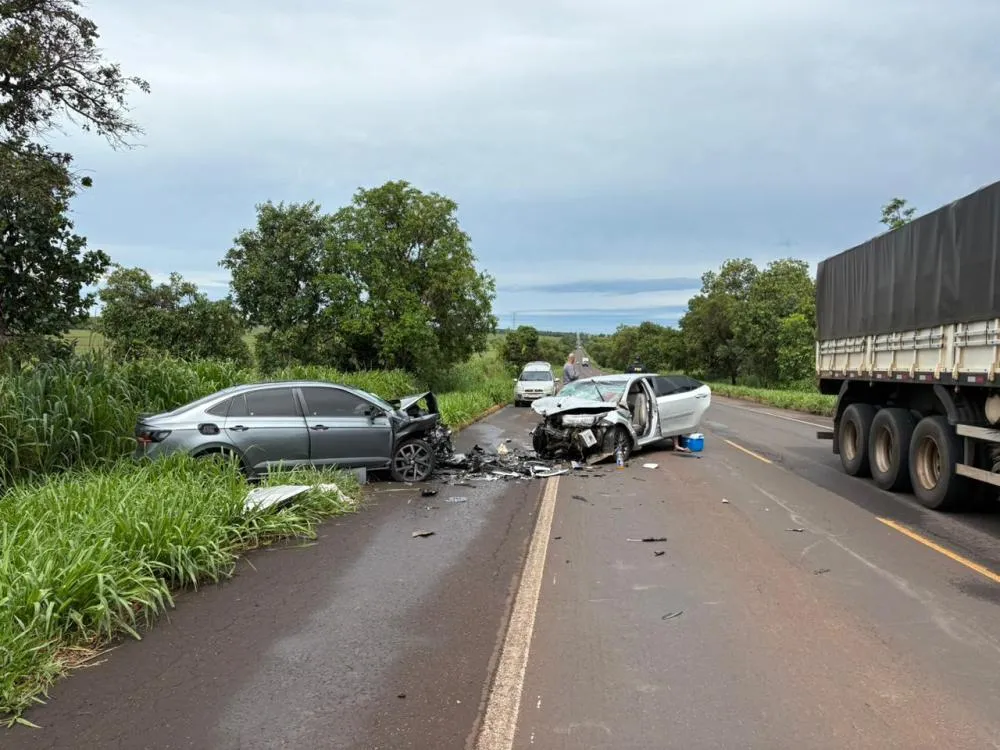Colisão na BR-267 mata três pessoas em Nova Alvorada do Sul