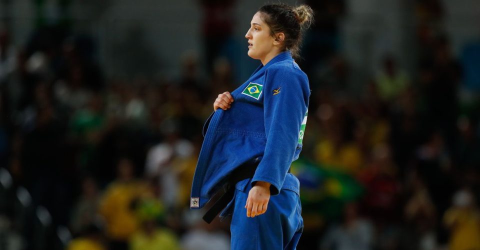 Rio de Janeiro - A judoca brasileira Mayra Aguiar vence cubana na categoria até 78 quilos e ganha medalha de bronze na Rio 2016 (Fernando Frazão/Agência Brasil)