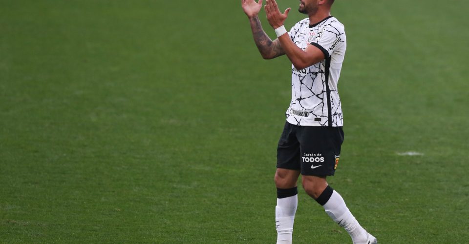 *ARQUIVO* SÃO PAULO, SP, BRASIL -15.08.2021 - Corinthians e Ceará pela 15°rodada da série A do Campeonato Brasileiro 2021 na Neo Química Arena em Itaquera. Renato Augusto marca o terceiro gol do Corinthians no segundo tempo.