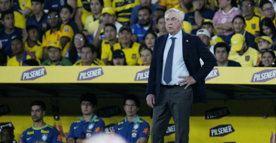 Ecuador v Brazil - Estadio Monumental Banco Pichincha, Guayaquil, Ecuador - June 5, 2025 Brazil coach Carlo Ancelotti REUTERS/Santiago Arcos