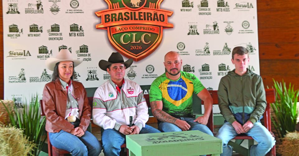 Suellen Rocha, Albeldes
Júnior, Afonso Brandão
e João Antônio Salvetti
realizaram uma coletiva para
anunciar as novidades do evento que começa dia 3 - Foto: Reprodução