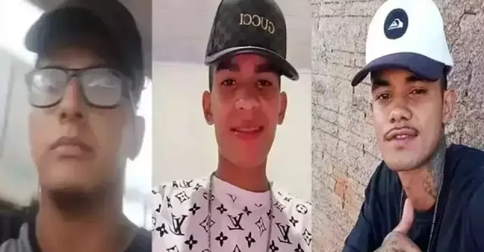 Breno Gabriel Soares Cabral, Wagner Felipe Rocha Viana e Wilquison Eduardo Rocha Viana - Foto: reprodução/redes sociais