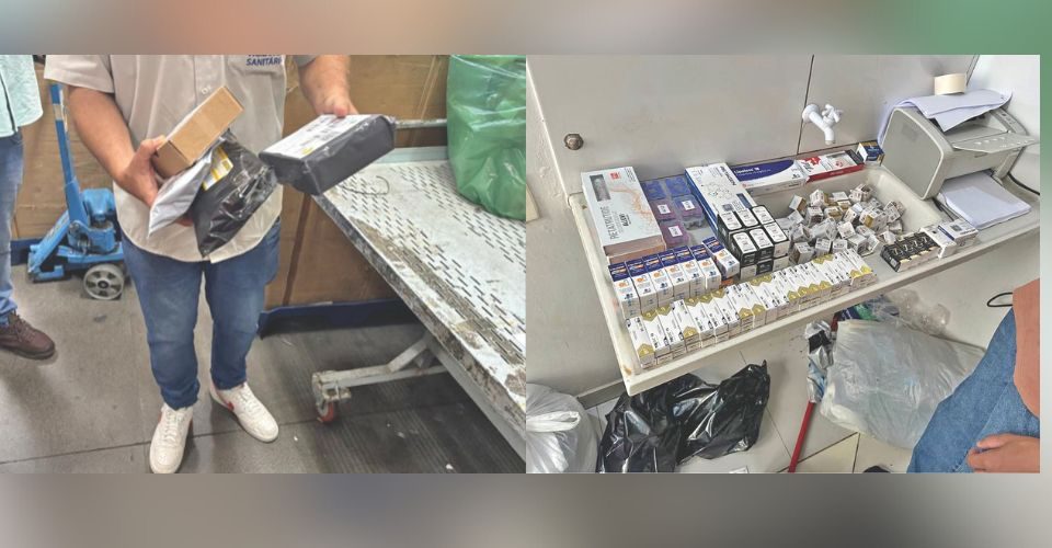 À esquerda, alguns dos produtos apreendidos; à direita, algumas das opções anunciadas  - Foto: reprodução e internet