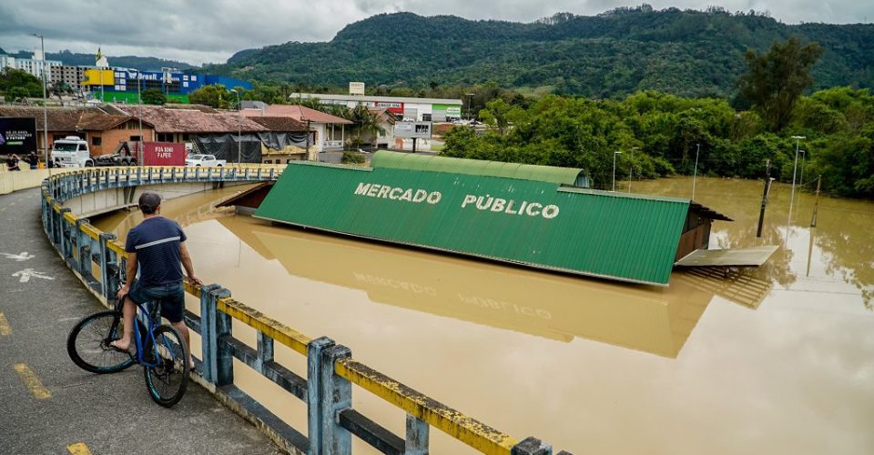 Mercado Público de Rio do Sul após as chuvas na cidade.|Foto:Marco Favero/Secom