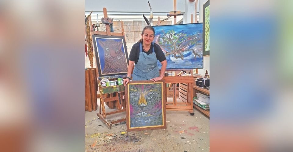 Lúcia Martins Coelho Barbosa levou elementos típicos do Estado em 20 telas - Foto: Reprodução