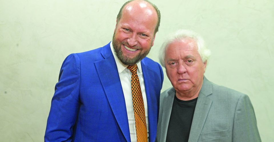 O empresário Nelson Wilians foi recebido no Jornal O Estado, pelo diretor Jaime Valler - Foto: Nilson Figueiredo