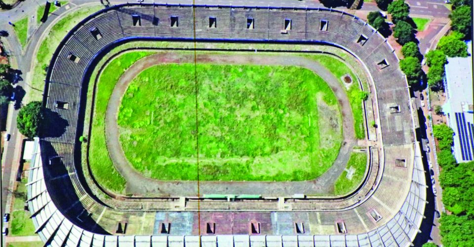 Imagem aérea do Morenão exibida ontem em audiência da Assembleia Legislativa - Foto: Reprodução/Roberta Martins
