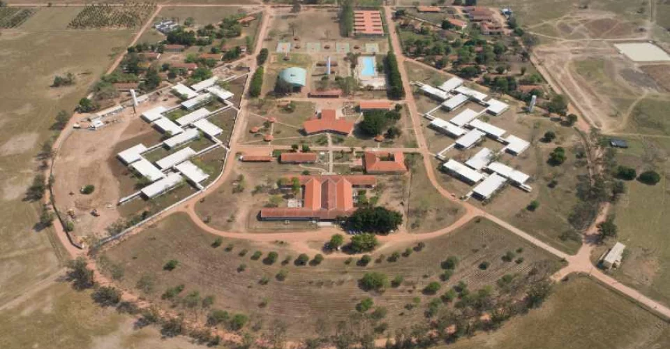Fazenda-escola Bradesco vista de cima, em Bodoquena -Foto: Divulgação