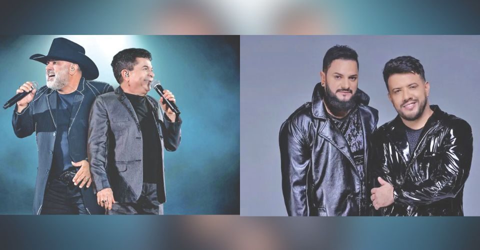 No destaque, Rio Negro e Solimões e a dupla Diego & Victor Hugo, que se apresentam na ExpoSul - Fotos: Reprodução