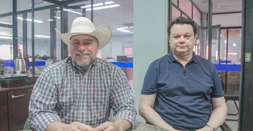 Adriano Moraes, presidente da PBR Brasil e Paulo Matos, presidente Nelore MS - Foto: Marcos Maluf