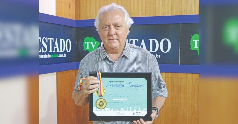 Jaime Valler foi homenageado na sessão da Câmara de Campo Grande - Foto: Roberta Martins/arquivo