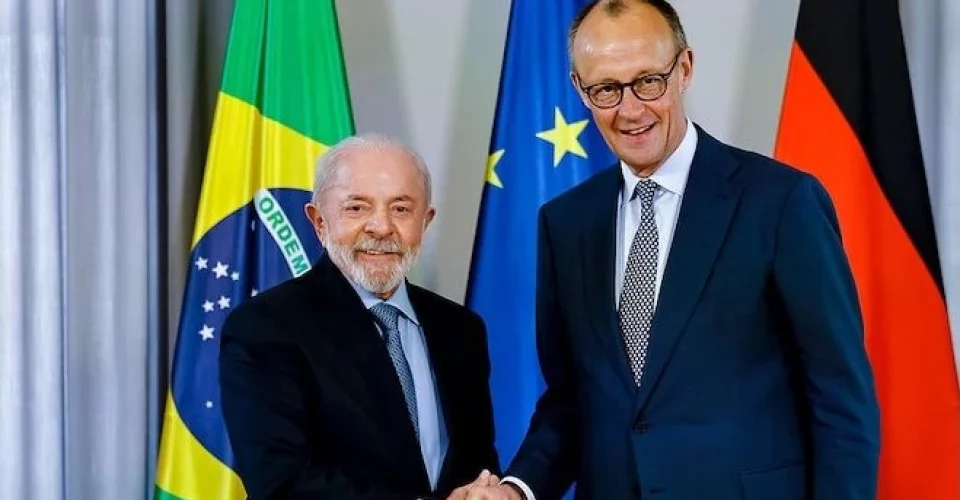 O presidente Lula e o chanceler da Alemanha, Friedrich Merz - Foto: Ricardo Stuckert/PR