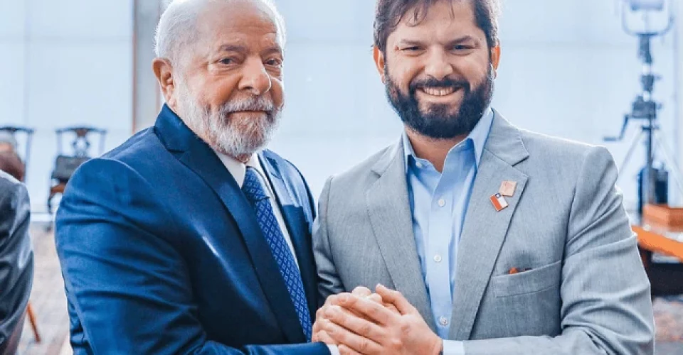 Lula e Gabriel Boric, presidente do Chile - Foto: reprodução Ricardo Stuckert/Planalto