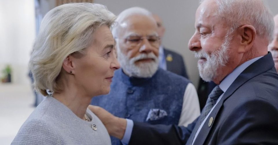 Lula e Ursula von der Leyen, presidente da União Europeia, durante o G20 - Foto: Ricardo Stuckert / PR