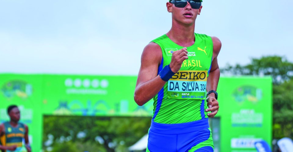 Vinícius da Silva Dias na disputa do Mundial de Marcha Atlética, no DF - Foto: Henrique Barrios-Mesp