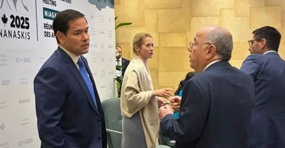 Marco Rubio e Mauro Vieira em encontro nessa quarta (12), nos EUA - Foto: reprodução/Itamaraty