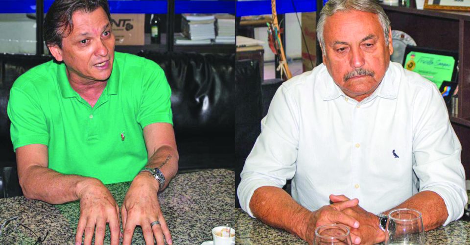Jonas de Paula e Almir Cantero foram cautelosos sobre possibilidade de disputarem eleições - Foto: Allan Gabriel