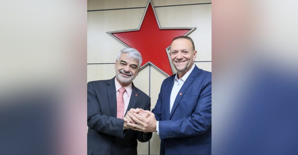 Edinho Silva ao lado do senador Humberto Costa (PT-CE) - Foto: reprodução/redes sociais