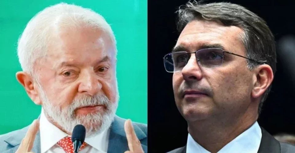 Presidente Lula (PT) e senador Flávio Bolsonaro (PL-RJ) Divulgação - Foto:  Ricardo Stuckert/PR e Jefferson Rudy/Agência Senado