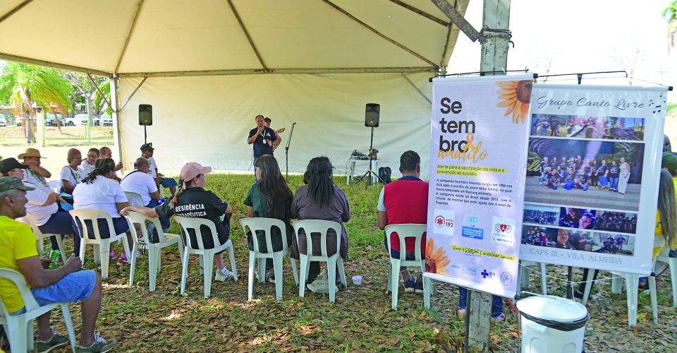 Ação mobilizou
a comunidade e
especialistas para tratar sobre a saúde mental - Foto: Nilson Figueiredo