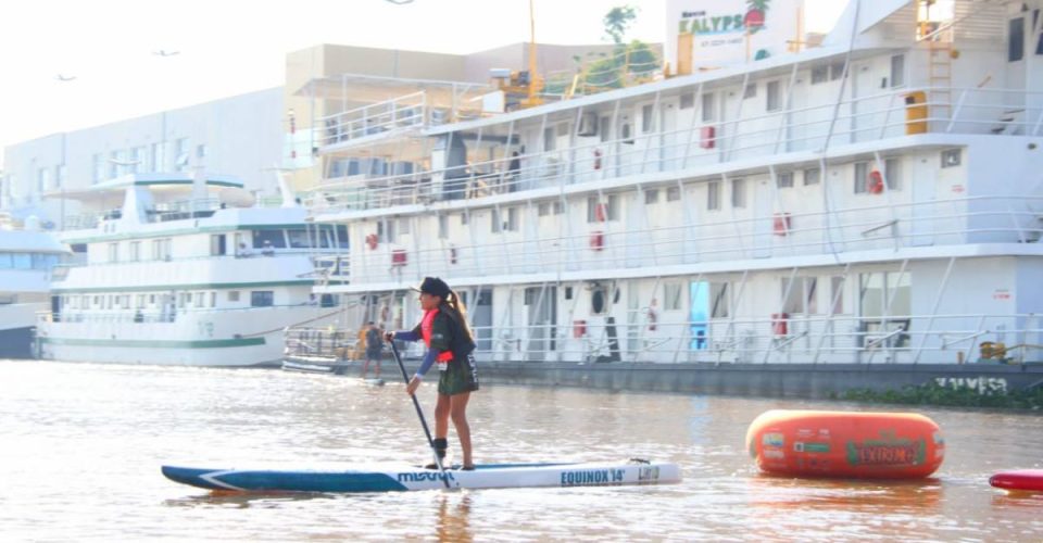 Foto: Stand up paddle é uma das modalidades mais concorridas do Eco/Gisele Ribeiro/PMC