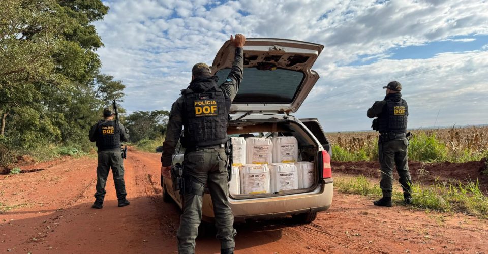 VW Parati com defensivos agrícolas contrabandeados - Foto: Divulgação/DOF