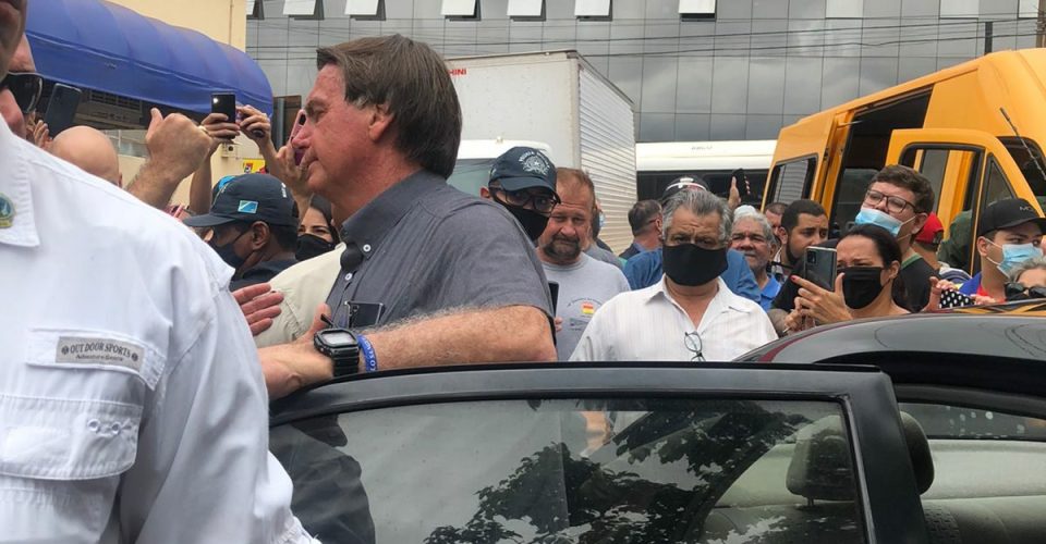 Bolsonaro passou pelo Mercadão da Capital em 2021 (Fotos: Isabela Assoni)