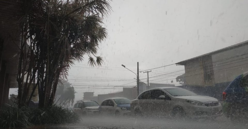 chuva tempo clima ceu pancada chuvarada aguaceiro vento ventania centro campo grande ms