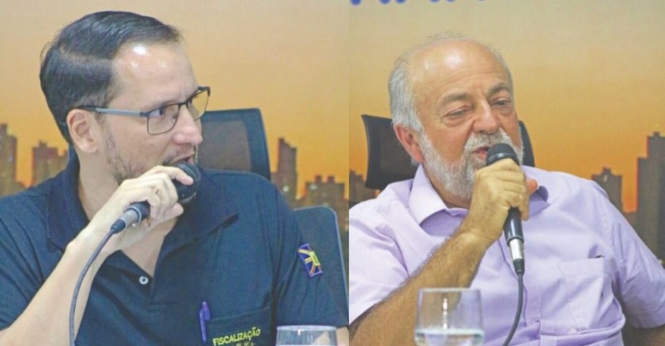 Luiz Carlos, funcionário aposentado, e Henrique de Matos Moraes, auditorchefe da Agetran, durante depoimentos  - Foto: : Roberta Martins