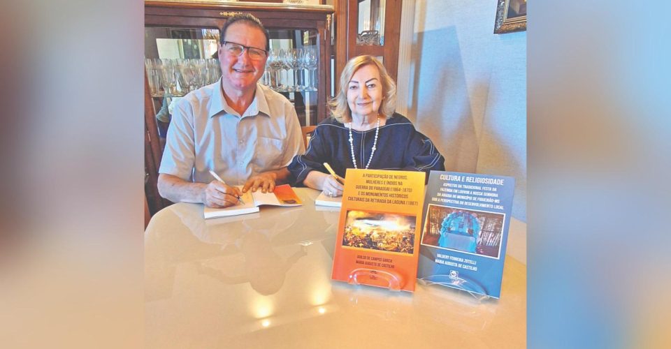 Adilso de Campos Garcia e Maria Augusta de Castilho são autores de um dos livros  Foto:  Raquel de Souza